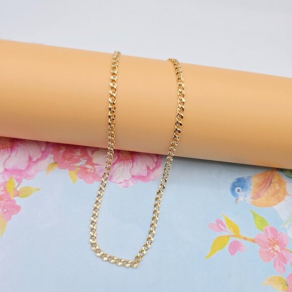 Classic Rose Gold Curb Chain Necklace for Men & Women, 19.7 Inch, XPNL0092 - Picture 9 of 12